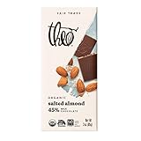 Theo Classics Milk Chocolate with Salted Almonds, 3-Ounce (Pack of 6)