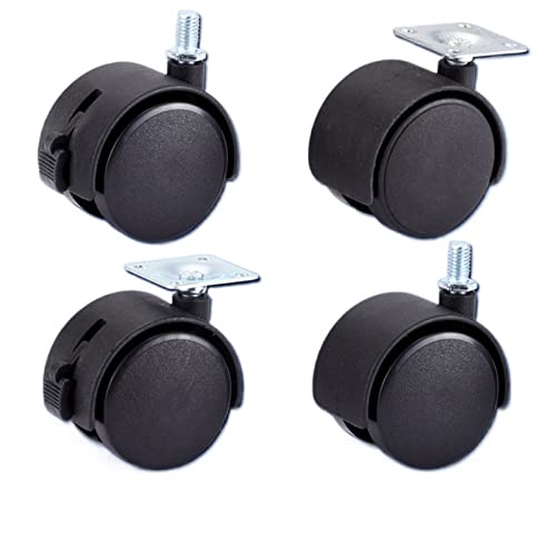 Roulette pivotante de 30 mm anti-bruit avec plaque M8 et protection de frein efficace