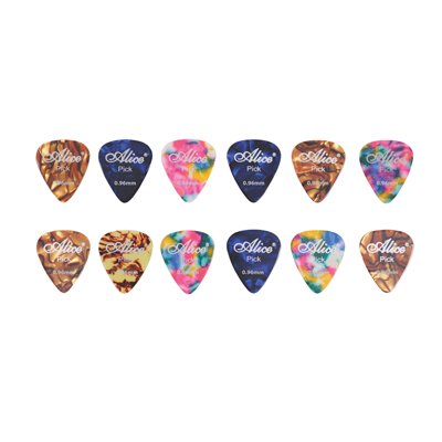 12 Plettri Assortiti Colore celluloide Plettri