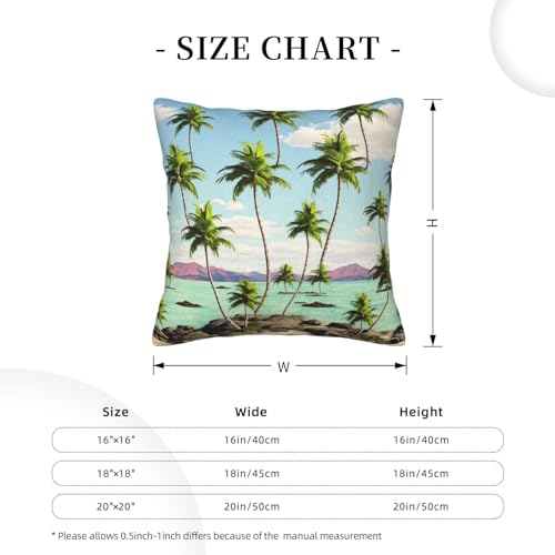 Housse coussin velours côtelé palmier doux pour protéger canapé et lit
