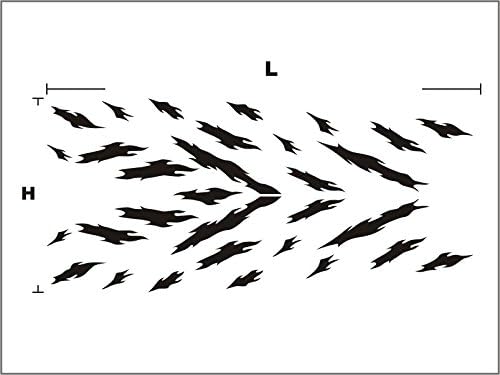 N3037 Racing Tattoos, Car, Truck Decals Vinyl Graphics 2 Sides Body Stickers Tribal Scratches (Black)