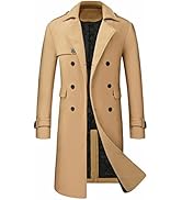 ジャケット・アウター birthdaybash WINTER SCARF COAT 3way WULFUL Men's Wool Blend Winter Coat Slim Fit Short