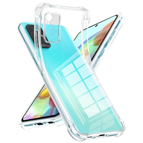 Yxnvixn Clear Case for Samsung Galaxy A71 4G Case,Advanced Airbag Drop Protection Cover,Anti-Yellowing Anti-Scratch Transparent Soft Shockproof TPU Bumper Phone Case for Samsung A71 4G 6.7 Inch