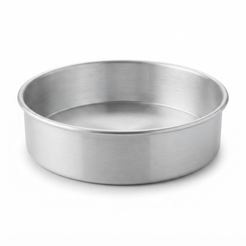 10 x 3 Inch Aluminum Round Cake Pan with Removable Bottom by Glownary – 10" x 3", 1.25 liters, Aluminum, Silver, Model 176rcpan103a