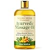 Ayurvedic Oil, Massage Oil with 6 Ancient Herbs with Clove, Almond, Lemongrass & Lavender Oils. Relieves Muscle Tensions, Calms Nerves, Soothes Senses. Organic & Natural – 10 Fl Oz