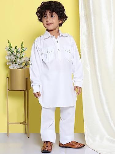 Image of AJ DEZINES Kids Cotton Full Sleeve Solid Black Pathani Suit Set for Boys - Ethnic Wear | Traditional | Festival Wear for boys - Regular Fit