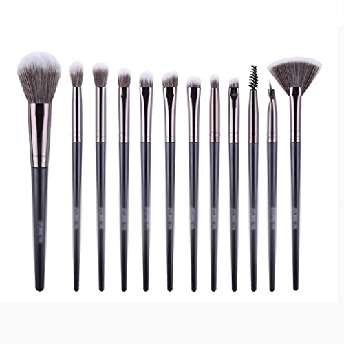 Pinceau de maquillage : set de 12 pièces, pinceau à poudre et ombre à paupières