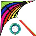 Mint's Colorful Life – Delta-Drachen mit Drachenschnurspule, Einleiner-Drachen für 