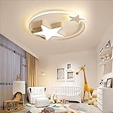 fumimid plafoniera led moderna lampada da soffitto stella lampada per bambini dimmerabile lampadario ragazzi ragazze camera da letto soggiorno lampada paralume acrilico luci rotonde,bianca,45cm