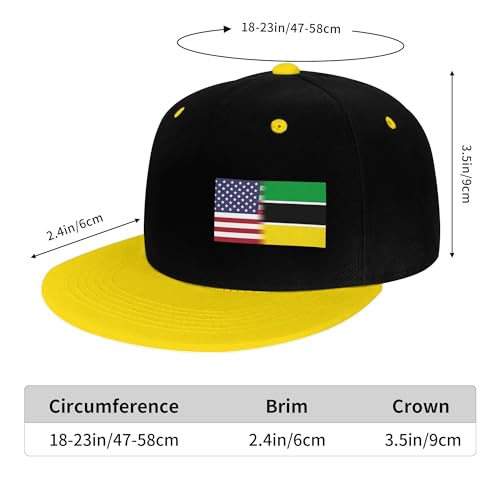 American Flag and Mozambique Flag Children's Flat Brimmed Hip-hop Hat Flat Eave Sunscreen Duckbill Cap Headgear2