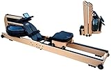 Holz Wasser-Rudergerät Wood Champion Rower II Ruderzugmaschine mit Water Resistance System klappbar Bluetooth (Buche hell)