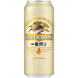 KIRIN ICHIBAN japanisches Premium-Bier (helles Malzbier, nach dem First Press Verfahren gebraut, Dosenbier mit 5 % Alkoholgehalt, Einweg) (1 x 0,5 l)