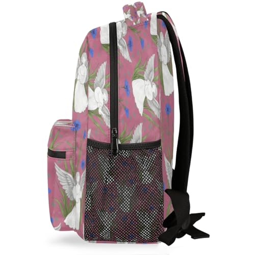 Mochila escolar de viaje con diseño de ángel que organiza tus libros 3