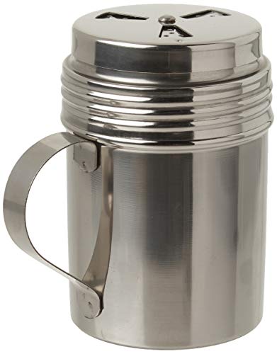 Tablecraft, 10 Oz, Silver Stainless Steel Dry Rub Shaker With Handle, 10-Ounce #TOP1