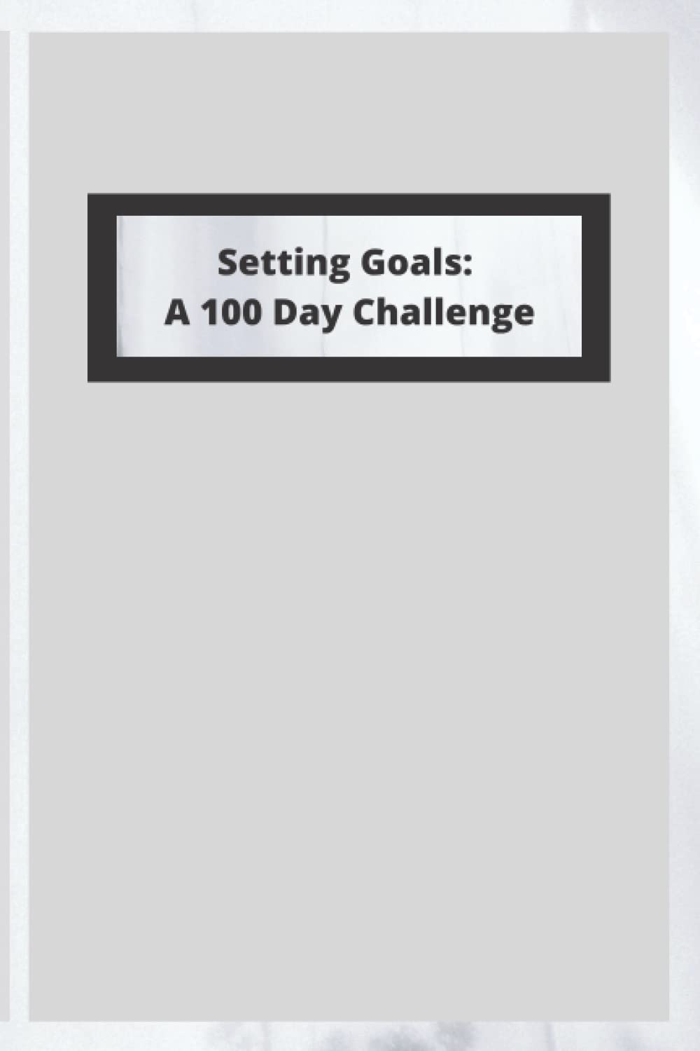 Setting Goals: A 100 Day Challenge: Daily goal template; 6 x 9 102 pages; Black & White Floral on cream pages with a velvet matte finish