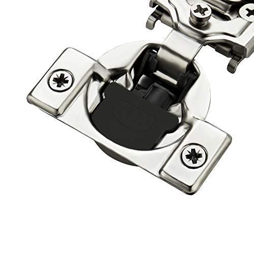 Ravinte 50 Pack 25 Pairs 1/2 inch Overlay Soft Close Hinges for Kitchen Cabinet Hinges Satin Nickel Hidden Hinges Stainless Steel Concealed Hinge self Closing