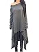 Women Grey Asymmetrical Sweater Dress Long Sleeve Knitwear (US 4-6, Grey)