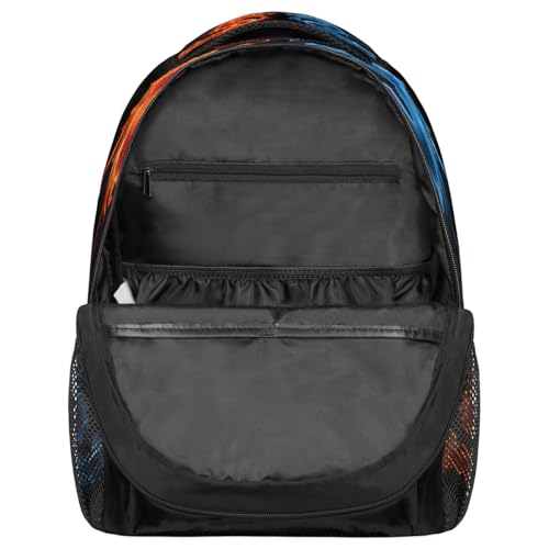 Red Blue Fire Dragon Kids Backpack, Lightweight School Bookbag Large Capacity Laptop Backpack Water Resistant Daypack Shoulder Bag for Teenager Boys Girls3