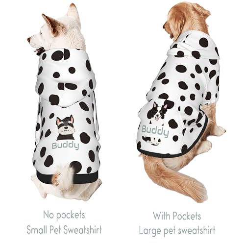 Nquaneq SPNA-125-DOGFU-5 Custom Halloween Dalmatian Dog Costume, Cute Animal Dalmatians Print Winter Clothes Sweaters thumb #4