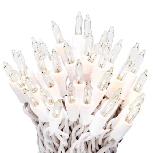612 Vermont Clear 35 Count Christmas String Lights on White Wire Cord