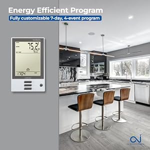 UDG Programmable Thermostat for Heated Floor w/Class A GFCI - 120/240v in Floor Heater Thermostat - Dual Sensing - Includes a Flooring Sensor - 3-Year Warranty & USA Product Support UDG Programmable Thermostat for Heated Floor wClass A GFCI 120240v in Floor Heater Thermostat Dual Sensing Includes a Flooring Sensor 3 Year Warranty USA Product Support