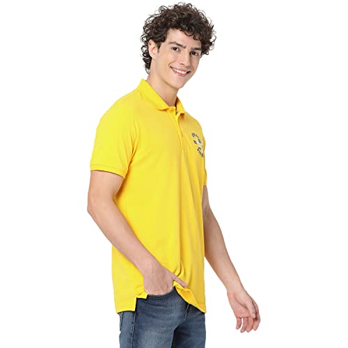 Image of Spykar Men's Cotton Solid Slim Fit T-Shirt