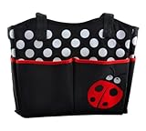 Tonwhar Mummy Bags Cute Ladybug Diaper Tote Handbag (Red)