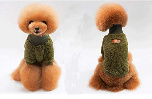 Haustier warme Kleidung,Hundemantel, Katzenmantel,Hundekostüme mit Einfarbiger Rollkragenpullover Cover
