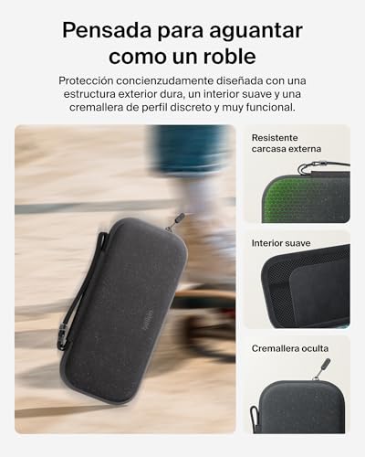 Belkin Gaming Funda para Nintendo Switch 2, Estuche Rígido Ligero con Interior Suave, Compartimento para AirTag, Ranuras para 12 Juegos - Gris Carbón - imagen 6