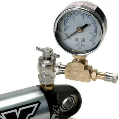 Nitrogen Shock Fill Kit Pressure Gauge For Fox, King, Bilstein, Or Sway-A-Way Shocks 0 To 400Psi Or 0 To 2800Kpa, 802-02-002-A, Made In The USA