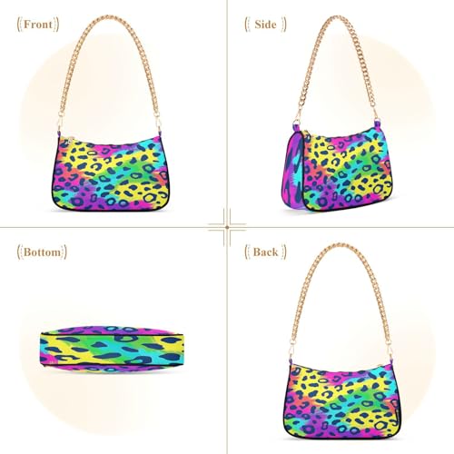 Image of Shoulder Bags for Women Animal Zebra Leopard Cheetah Tiger Print Hobo Tote Handbag Small Clutch Purse with Zipper Closure