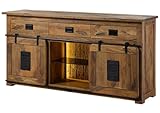  MASSIVMOEBEL24.DE Credenza in Legno di Mango/Legno Riciclato Laccato Naturale Railway Lux - Dimensioni Diversi, Colore:Laccato Naturale, Misure:180x45x90 cm (LxPxA)