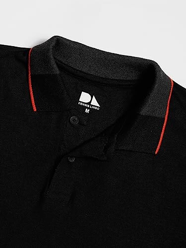 Image of Dennis Lingo Men's Regular Fit Cotton Polo Neck Solid T-Shirt