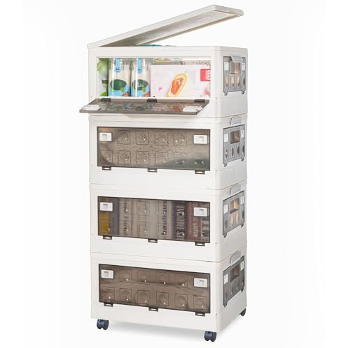 Citylife 32 QT 4 Packs Plastic Storage Bins with Lids...