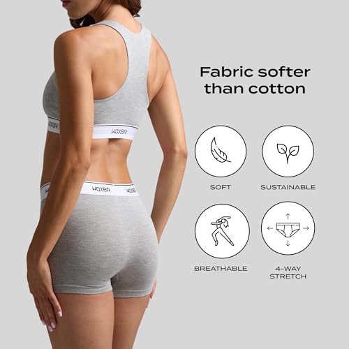 Image of Woxer Womens Boxers - Star 3 inch Boy Shorts Underwear for Women - Boxer Briefs