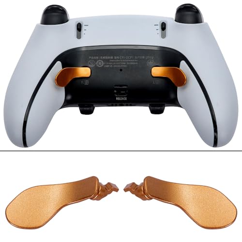 Image of Ikpek 4PCS Metallic Back Paddles for PS5 Edge Controller, Interchangeable Metal Stainless Steel Back Buttons Replacement for PS5 Edge Controller - Controller NOT Included