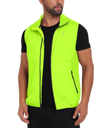 Image of Little Donkey Andy Men's Water-resistant Outerwear Vests, Stretch Windproof Vest for Cycling, Running, Golf
