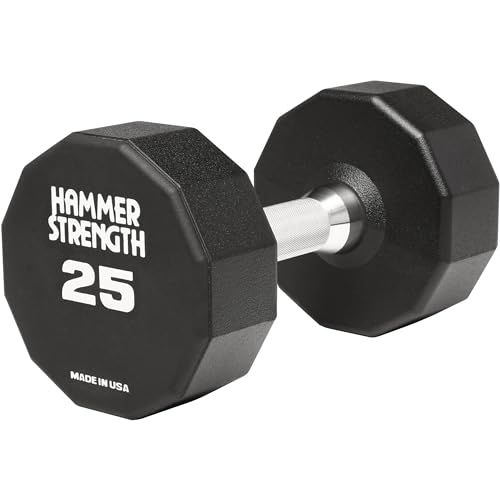 Hammer Strength 12 Sided Urethane Dumbbell 25Lb (1 Dumbbell)