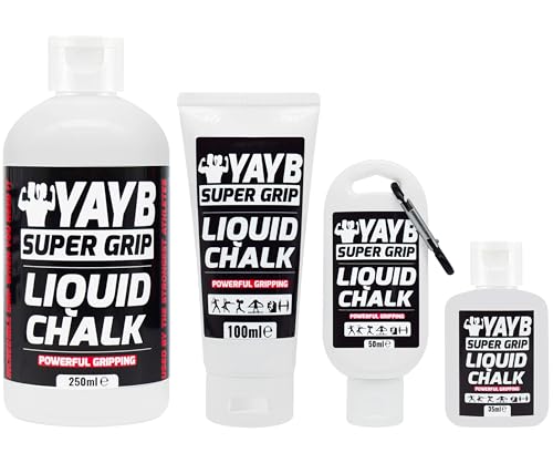 LIQUID CHALK | YAYB | Powerful Hand Grip | Sweat-Free Hands Gym | Weight Lifting Rock Climbing Gymnastics Weightlifting Pole Dancing Bouldering Powerlifting Strongman Dry Sports (1x 35ml)