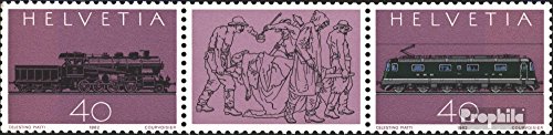 Prophila Collection Svizzera 1214-1215 Tre Strisce (Completa.Edizione) 1982 San Gottardo-Treno (Francobolli per i Collezionisti) ferrovia / funicolare
