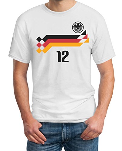 Deutschland Fußball Retro Trikot - EM 2024 Fanshirt - Herren T-Shirt - Nationalmannschaft - Fanartikel