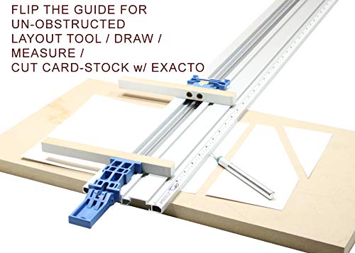 E. Emerson Tool Co. CXW 2 Guide Pack - Includes 24 and 50 Inch Extra Wide All-In-One Contractor Straight Edge Clamping Tool Guide w/Story Stick