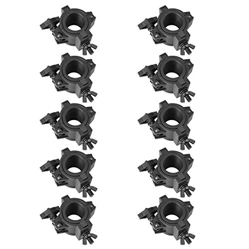 10 Pack Stage Lighting Clamp, DJ O Truss Hook for 1' 1-1/2' 2' Tube, 33 lbs