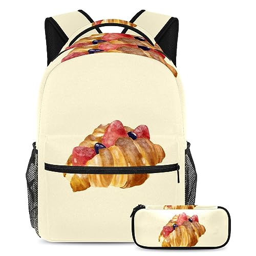 Sac à dos croissant anti-désordre avec trousse scolaire compacte pour ados