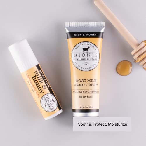 Dionis - Goat Milk Skincare Milk & Honey Scented Hand Cream & Lip Balm Set (1 Oz And .28 Oz) - Made In The Usa - Cruelty-Free And Paraben-Free #TOP2