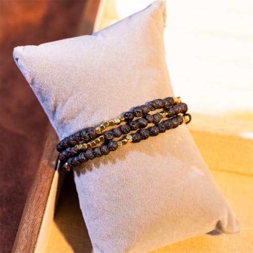 Image of YGLINE Boho Handmade Wrap Leather Tube Crystal Stone Bracelet for Women