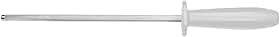 Chaira Para Facas Profissional 8” Aço Inox Cabo Branco Afiador para Cozinha e Churrasco