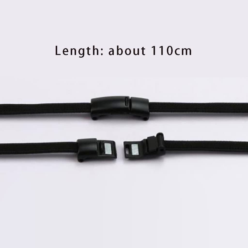 Lacci per scarpe da ginnastica 2 paia di lacci elastici for scarpe con fibbie in metallo, lacci elastici senza nodo, lacci elastici piatti for scarpe da ginnastica, scarpe casual, piatti universali