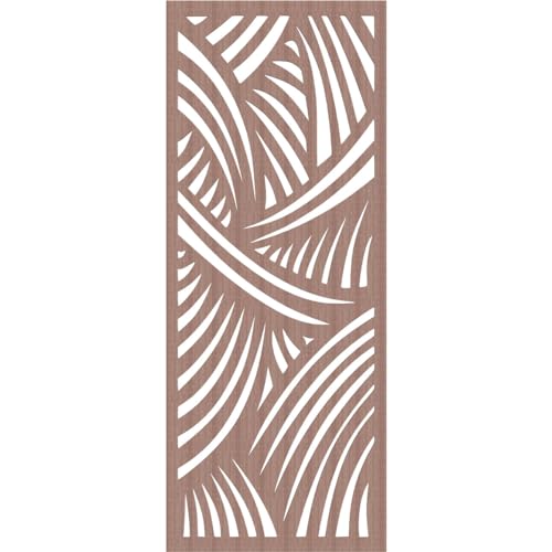 Image of Chester Decorative Pierced Fretwork Wood Wall Panels, 33 3 /8 inchW x 84 3 /8 inchH x 3 /8 inchT, Walnut