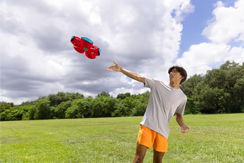 Wahu - PHLAT BALL Classic - Rot - Frisbee & Ball in Einem – Transformierbare Wurfscheibe – Outdoor-Spiel für Kinder ab 5 Jahren – 22,9 cm Frisbee, 15,7 cm Ball – Für Garten, Strand & Park